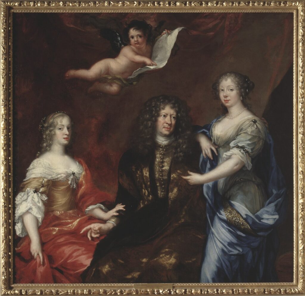 Bengt Klasson Horn with Margareta Sparre and Ingeborg Banér in year 1675