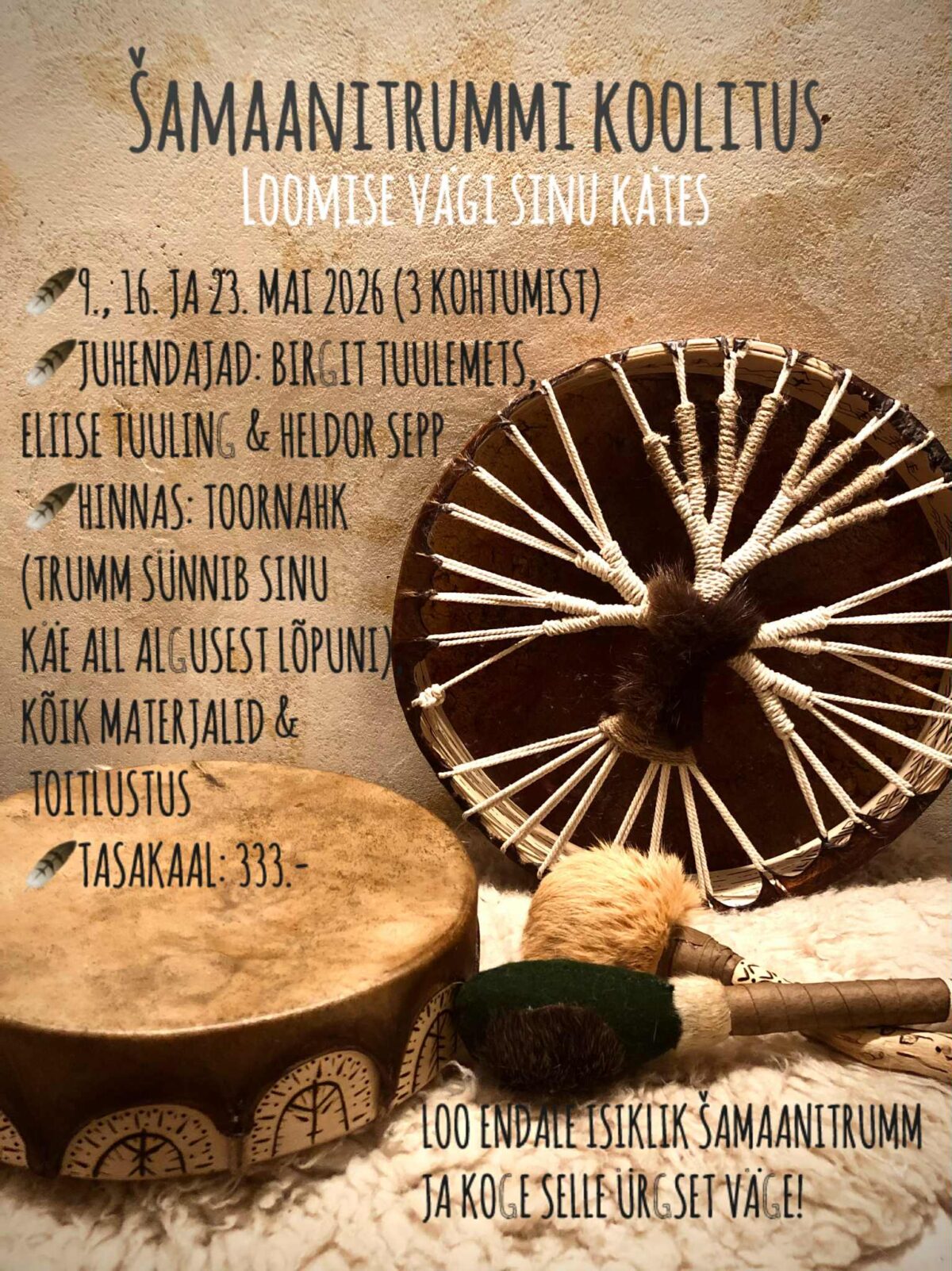 šamaanitrummi koolitus